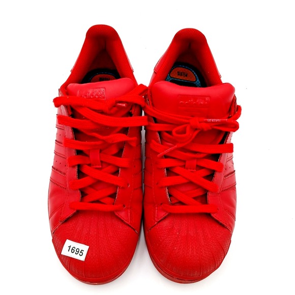Adidas Superstar Pharrell Williams Shoes Mens Size 6.5 Red Supercolor Leather main image 6